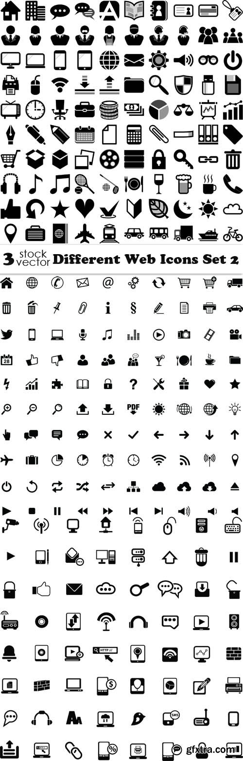 Vectors - Different Web Icons Set 2