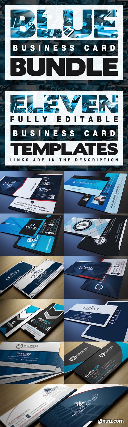 CM - Blue Business Card Bundle (x11) 199449