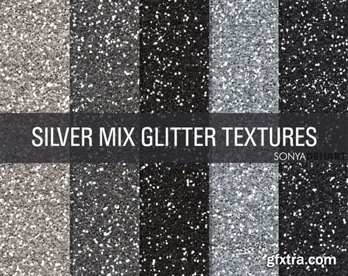 CM - Mixed Silver Glitter Textures 1808