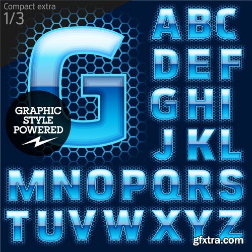 Stock Vectors - Alphabet 12, 25xEPS