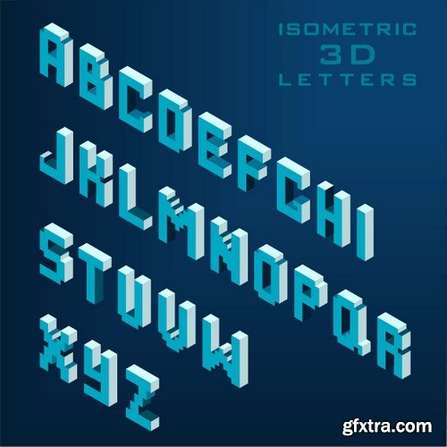 Stock Vectors - Alphabet 12, 25xEPS