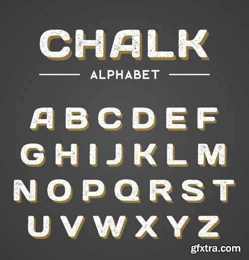 Stock Vectors - Alphabet 12, 25xEPS