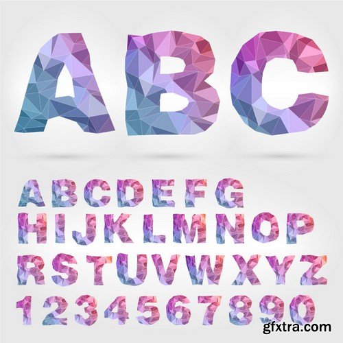 Stock Vectors - Alphabet 12, 25xEPS