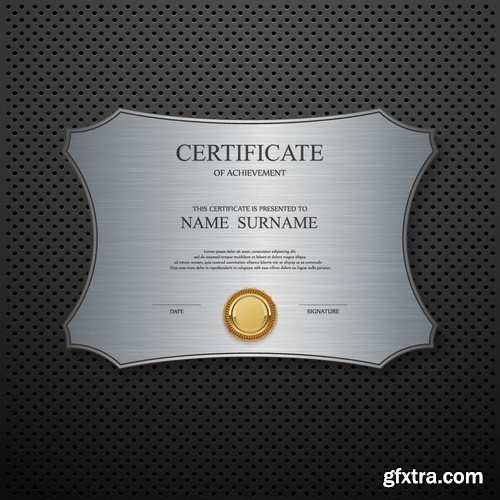 Stock Vectors - Certificate Template 8, 25xEPS