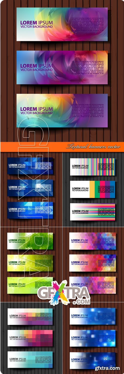 Textural banners vector