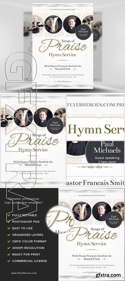 Songs of Praise Flyer Template