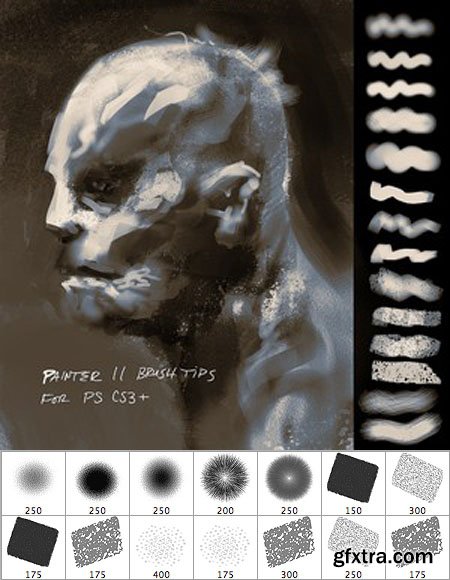 Painter II Brush Tips - Photoshop Brushes