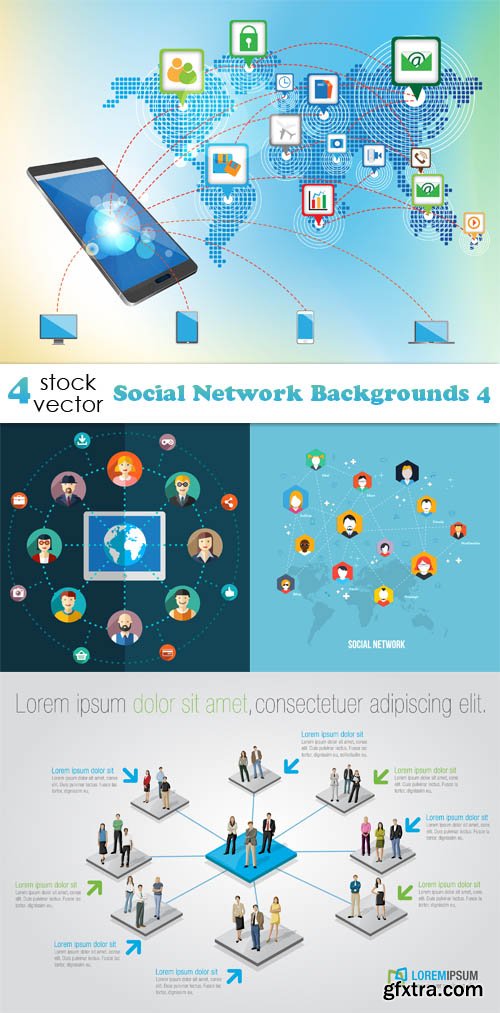 Vectors - Social Network Backgrounds 4