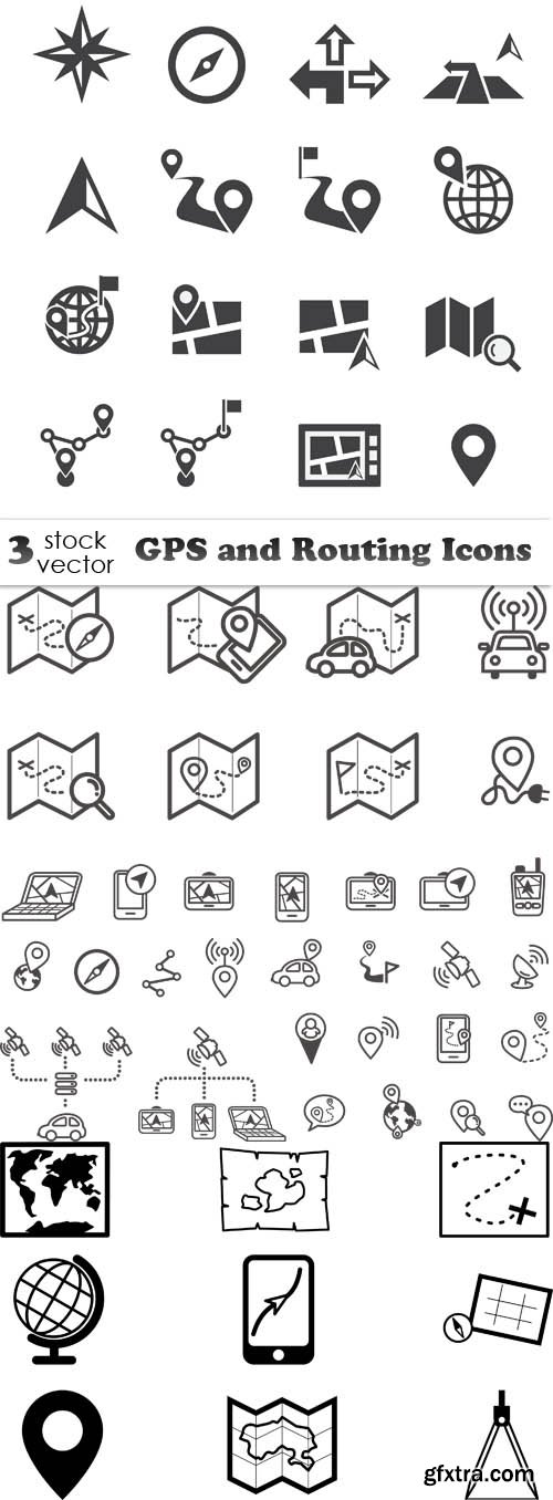 Vectors - GPS and Routing Icons