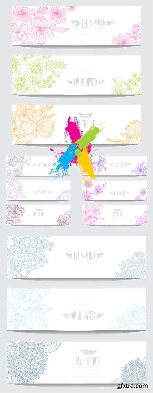 Floral Banners Vector 2