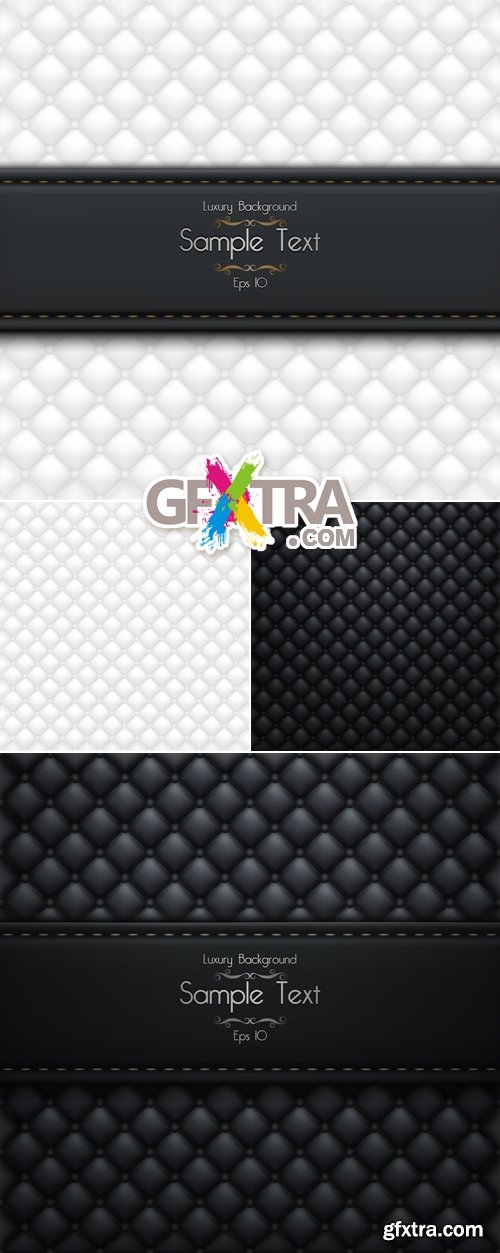 Black & White Leather Backgrounds Vector