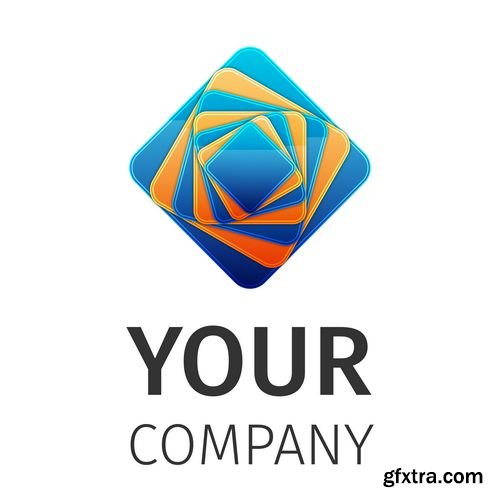 Corporate, Media, Technology Abstract Vector Logo Template