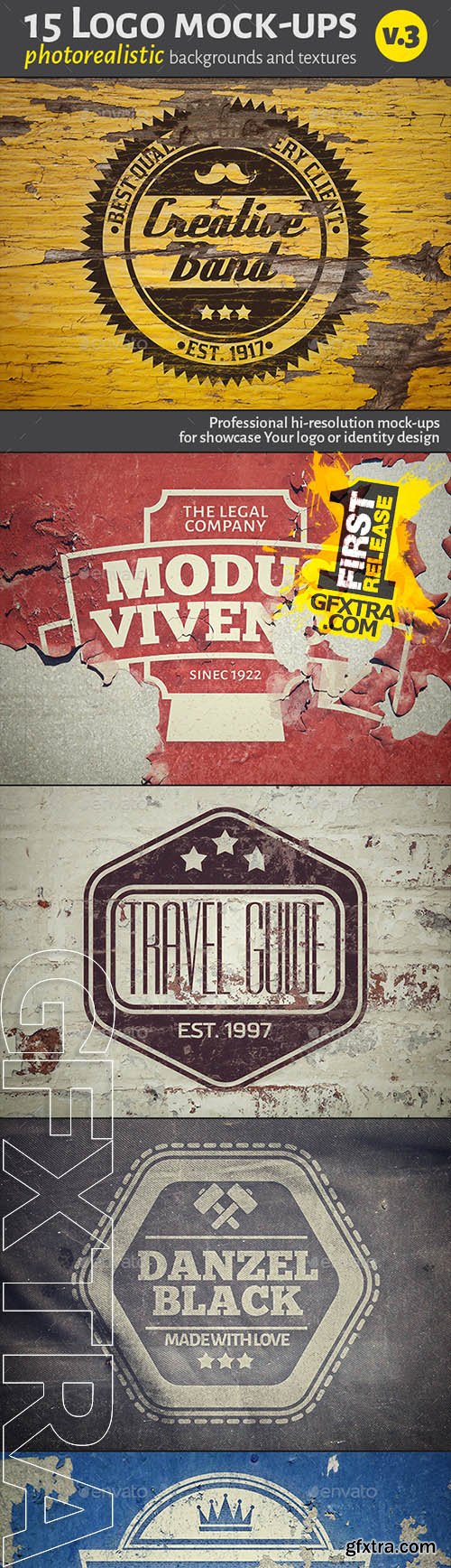 15 Logo Mock-Ups v.3 - GraphicRiver 10953584