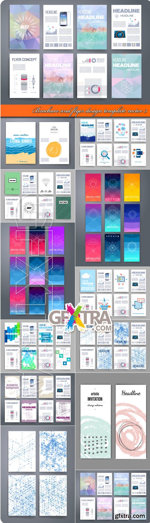 Brochure and flyer design template vector 3