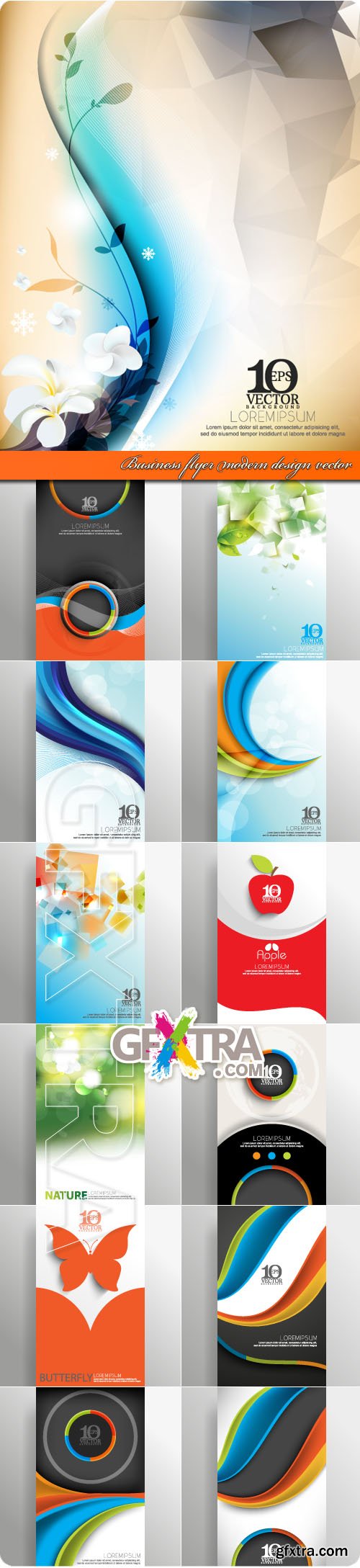 Business flyer modern design vector