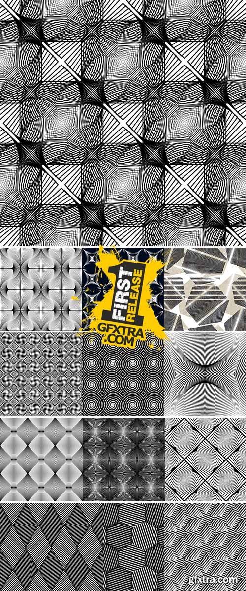 Vector Stock Design seamless monochrome diamond geometric pattern