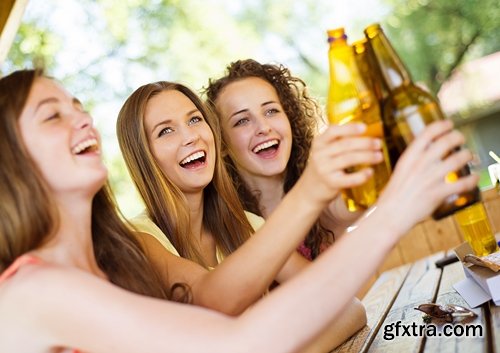 Collection of girls drink beer company of people drink bottle 25 HQ Jpeg