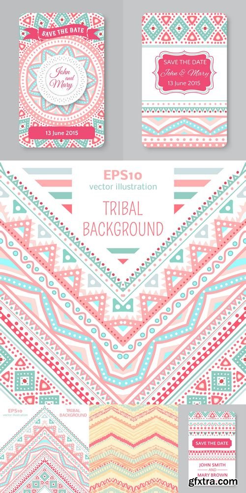 Vector - Tribal Ethnic Corner Pattern