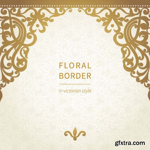 Elegant floral abstract element for design 8x EPS