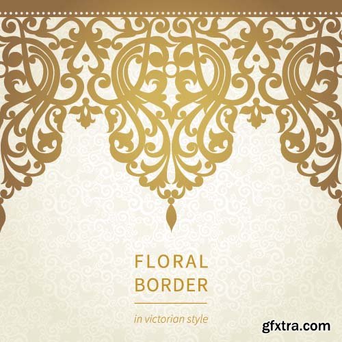 Elegant floral abstract element for design 8x EPS