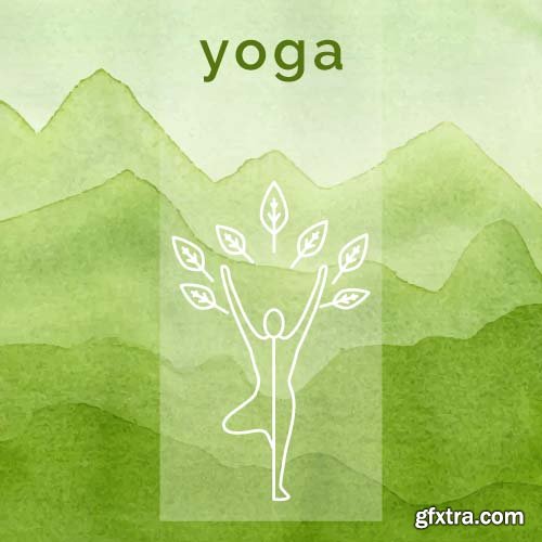 Image yoga poses 10x EPS