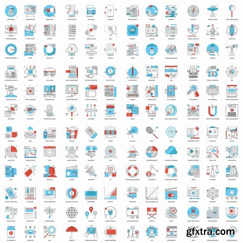 Collection of different icons 13-25 Eps