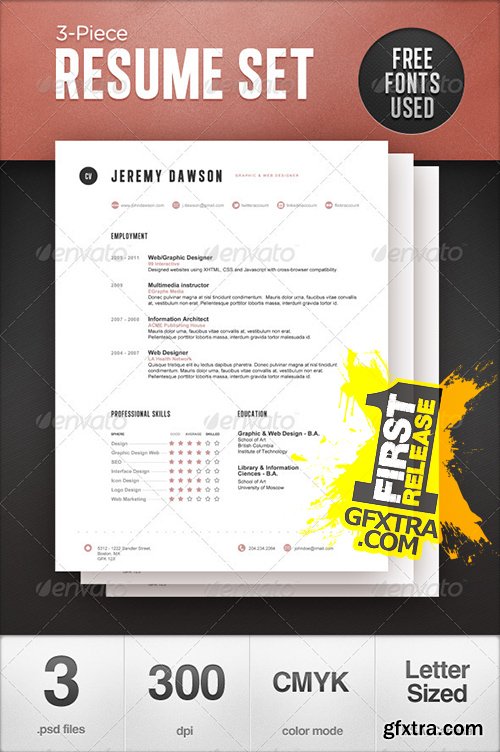 GraphicRiver - Stylish Resume 909548