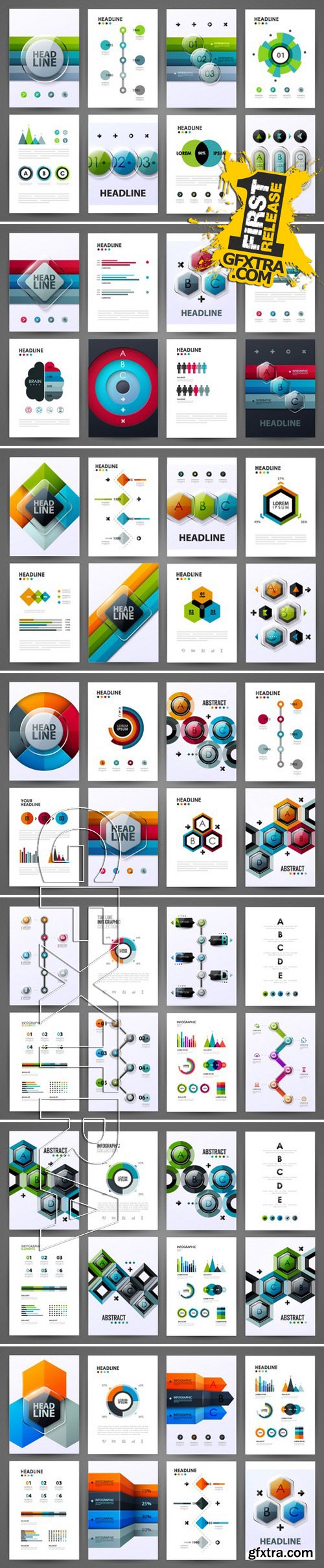 Stock Vectors - Set Of Infographic Design Templates. Brochure Design. bright modern backgrounds