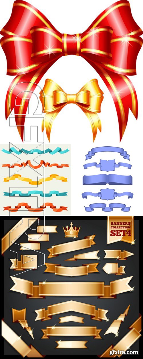 Stock Vectors - Vector Ribbons Set 2