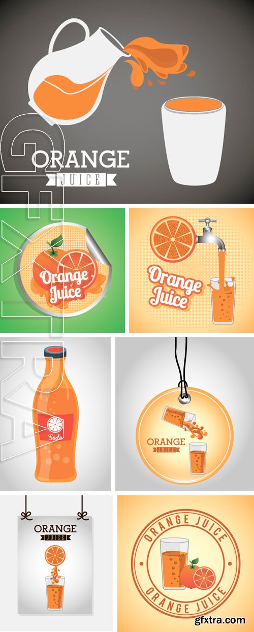 Stock Vectors - Orange juice vector