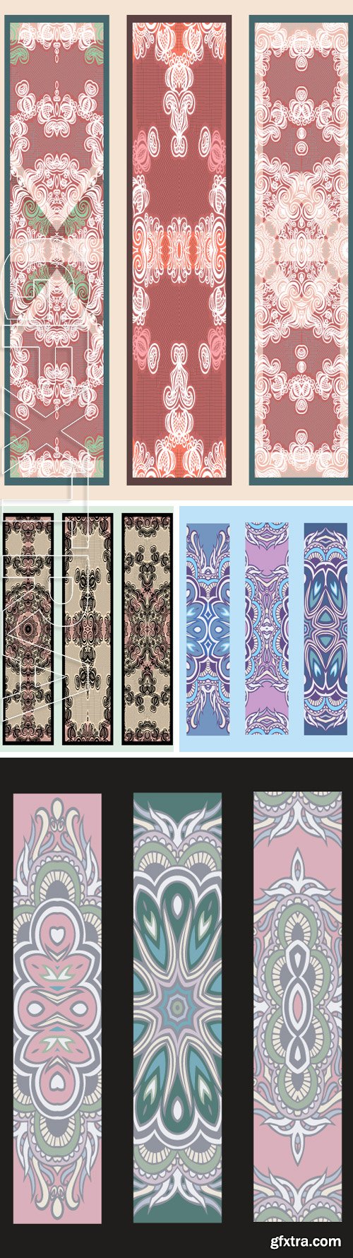 Stock Vectors - Vintage ornate cards,banners,stickers,tags in Eastern style