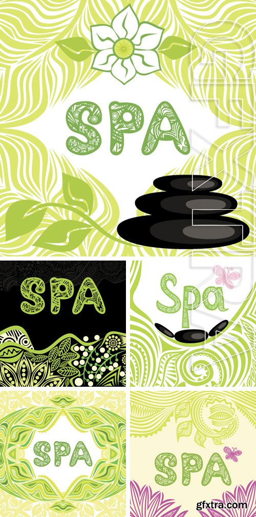 Stock Vectors - Spa nature pattern background vector illustration