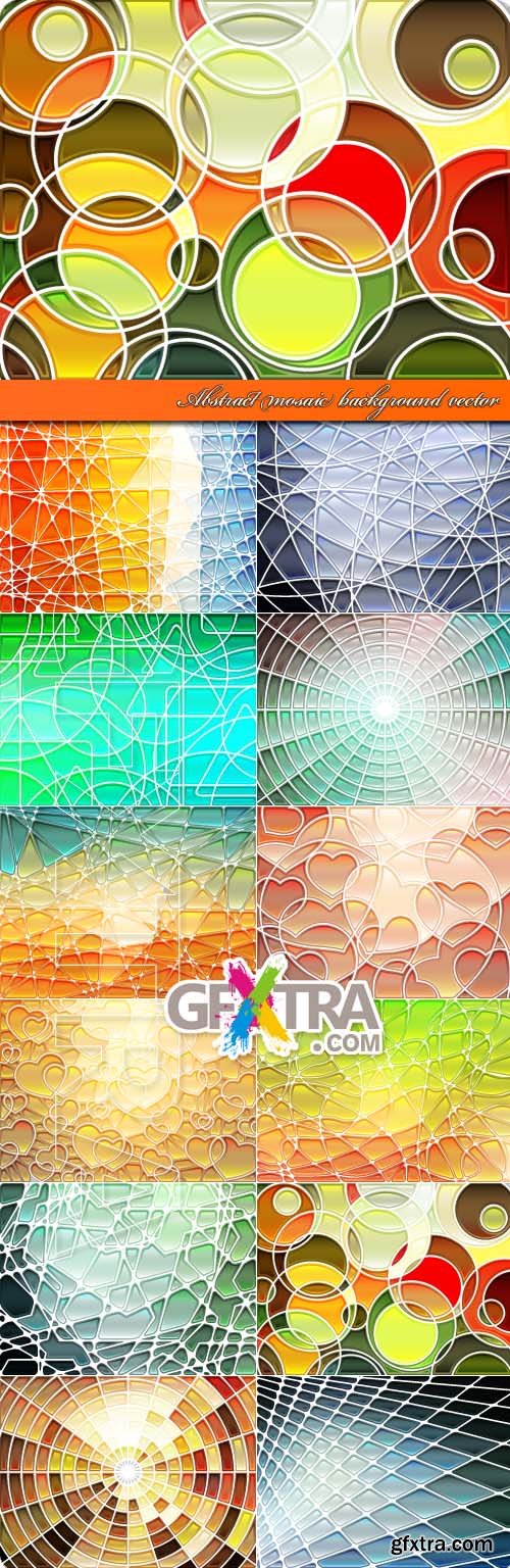 Abstract mosaic background vector