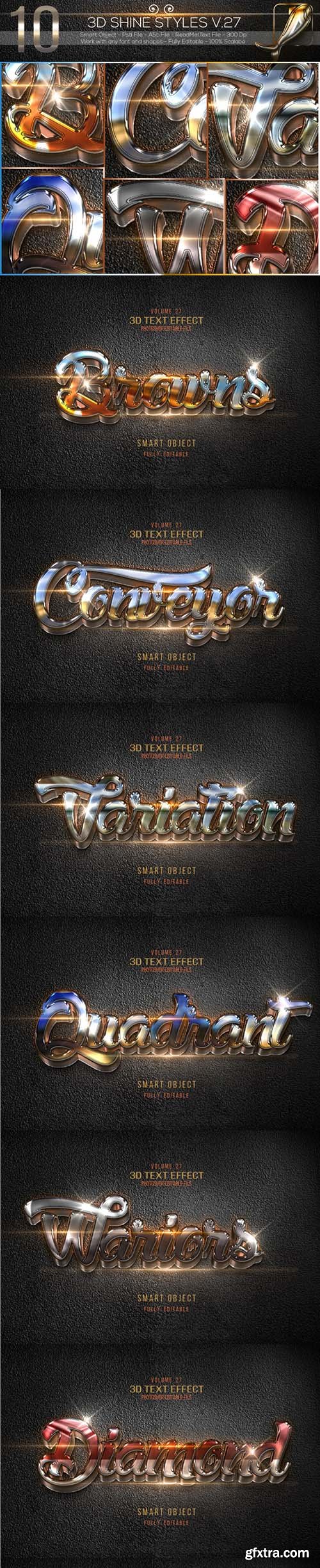 GraphicRiver 10 3D Text Styles V.27 11050962