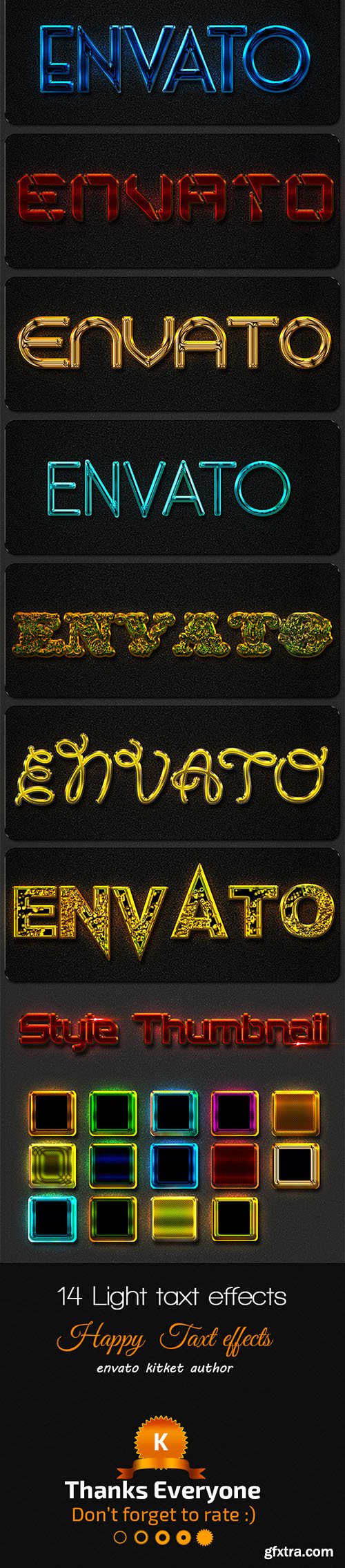 GraphicRiver 14 Light Text Effects 11035788