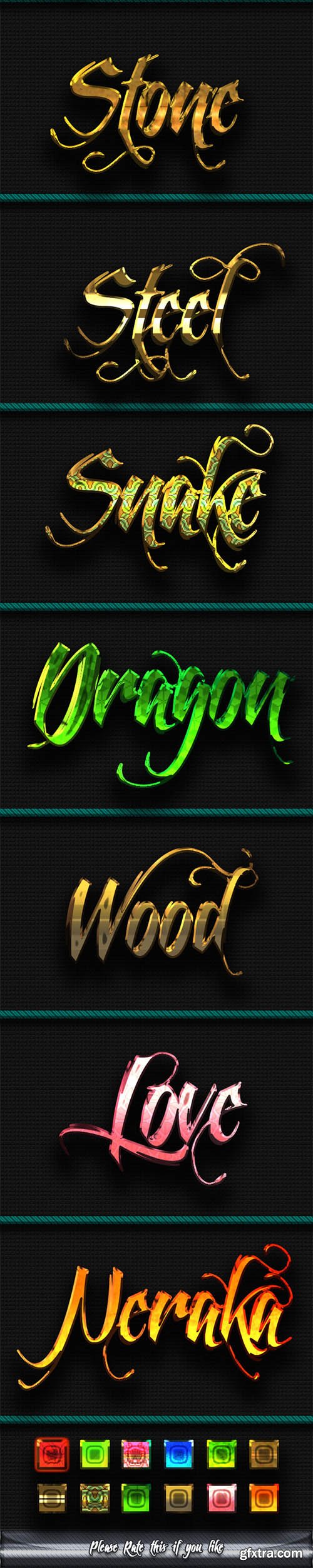 GraphicRiver 12 Photoshop Text Effect Styles Vol 1 11039851