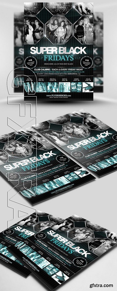 Super Black Flyer Template