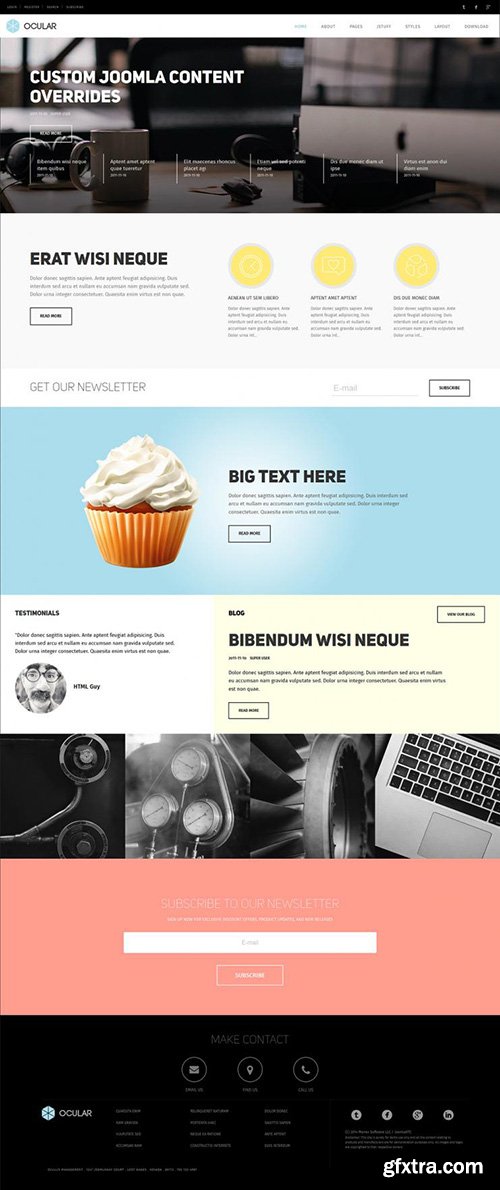 JoomlaXTC - JXTC Ocular v1.0.0 - Beautiful Minimalist Template for Joomla 2.5 & 3.x