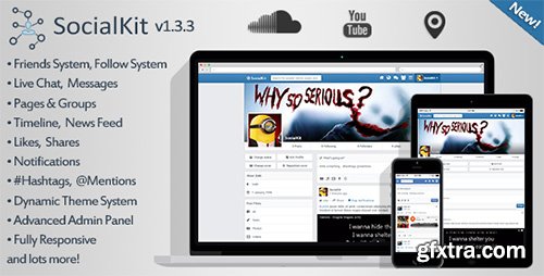 CodeCanyon - SocialKit v1.3.4 - Social Networking Platform