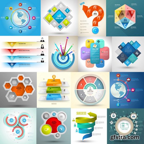 Infographics Design Elements#87 - 25 Vector