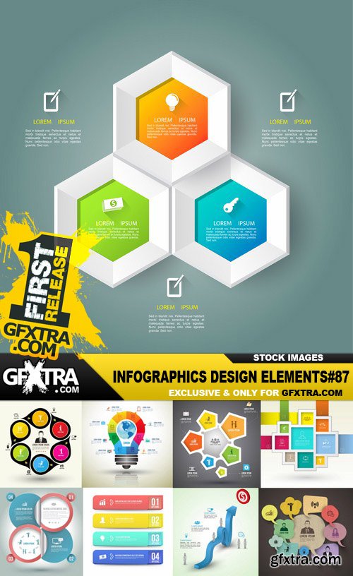 Infographics Design Elements#87 - 25 Vector