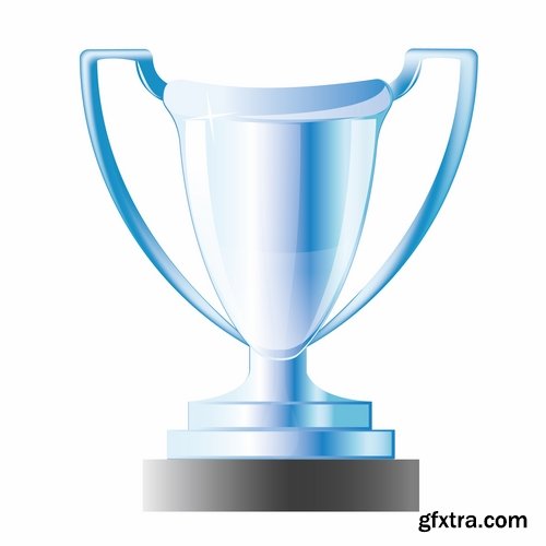 Collection of vector image Cup prize ovation logo icon 25 Eps