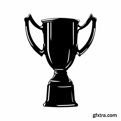 Collection of vector image Cup prize ovation logo icon 25 Eps