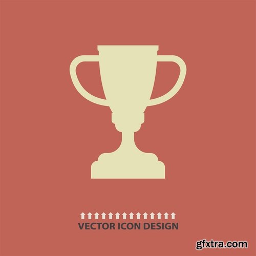 Collection of vector image Cup prize ovation logo icon 25 Eps