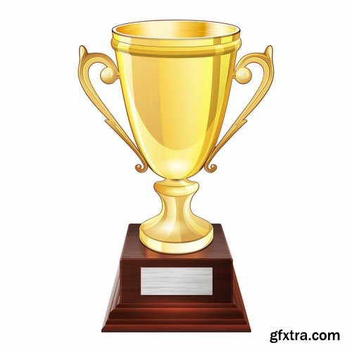 Collection of vector image Cup prize ovation logo icon 25 Eps