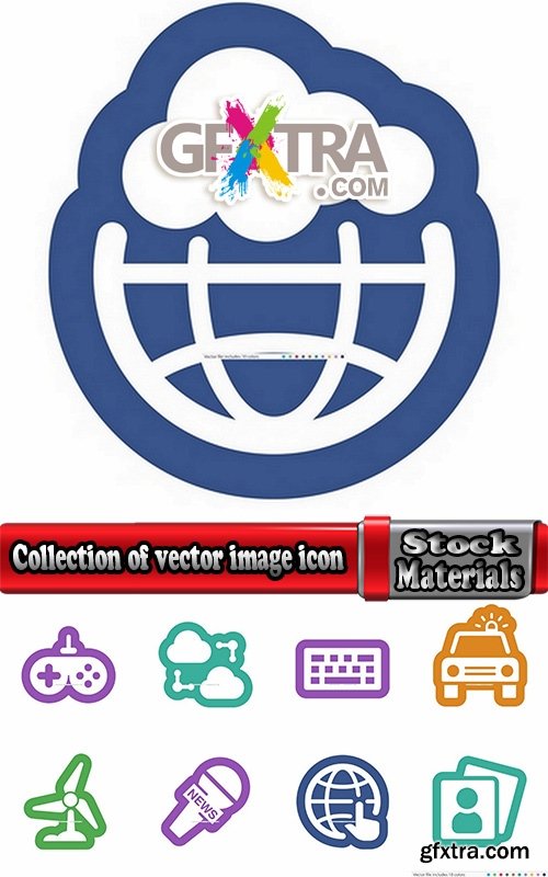 Collection of vector image icon web design web page design elements 25 Eps