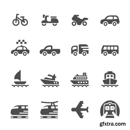 Vector - Transportation and Vehicles Icons