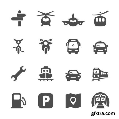 Vector - Transportation and Vehicles Icons