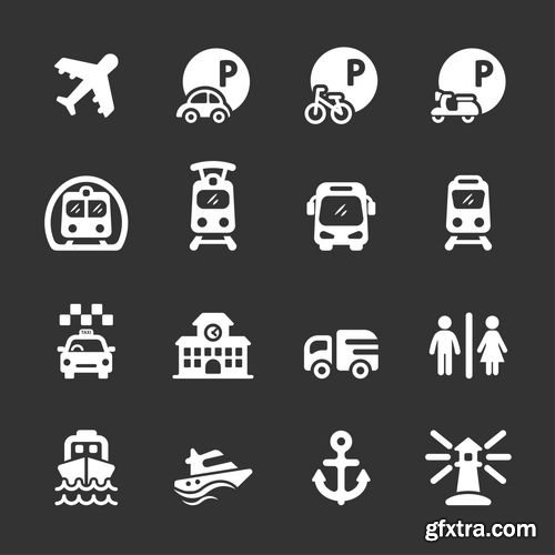 Vector - Transportation and Vehicles Icons