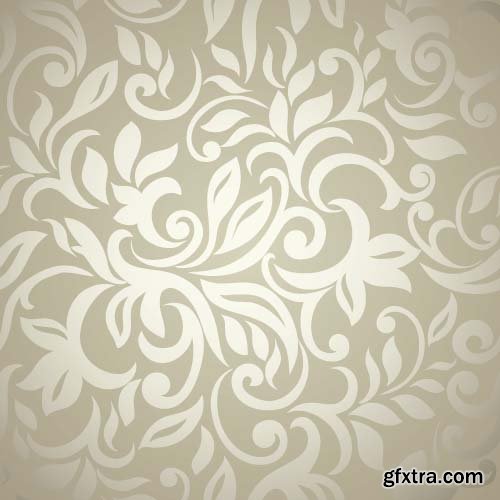 Stylish floral lace background 15x EPS